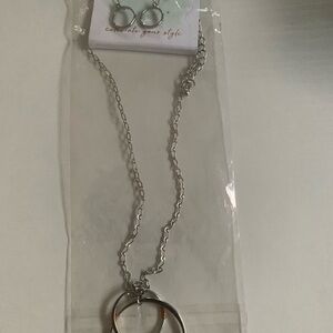 Periwinkle by Barlow Silver and Gold Necklace Modern Minimalist Design